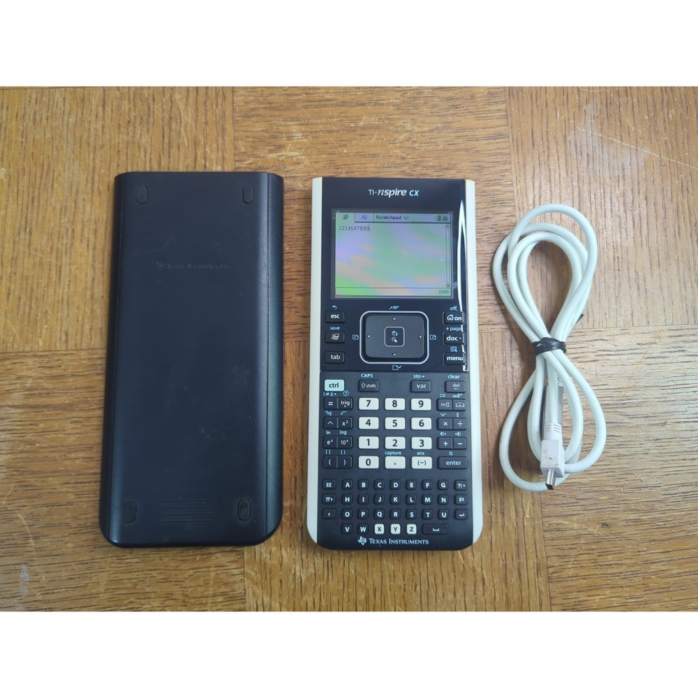 TI Nspire CX Calculator, w/ Battery & Cable, Texas Instruments - Tested